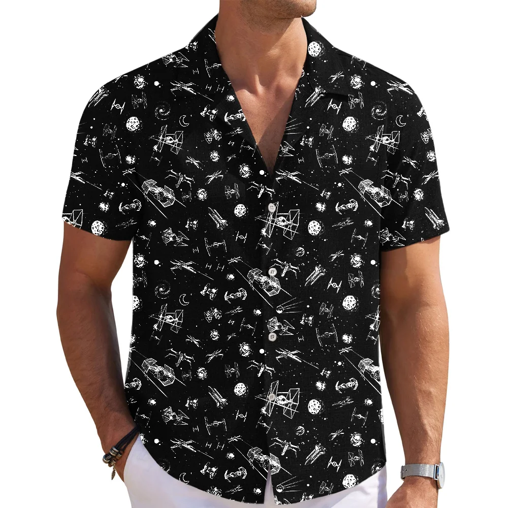 

Summer Holiday Casual Short Sleeve Shirt Beach Fashion Hawaiian Shirt Leaves 3D Digital Printing Men's Shirt Clothes