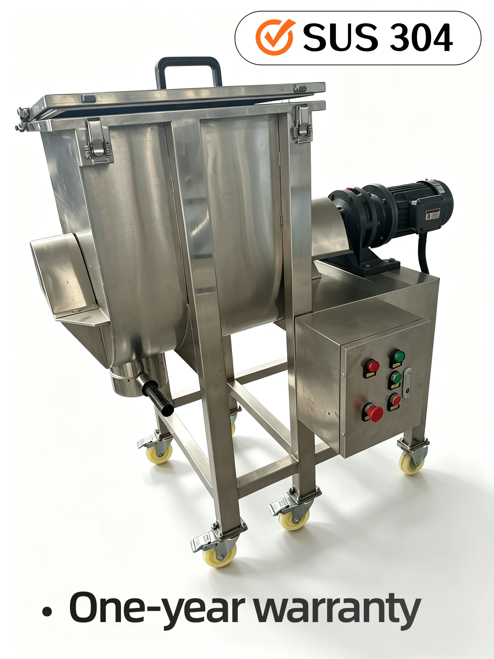 Dry And Wet Dual-Purpose Horizontal Stainless Steel Mixer - Fermented Feed Horizontal Mixing Equipment
