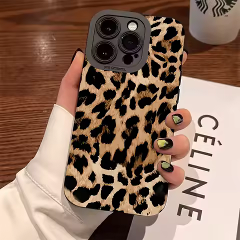 Animal Print Leopard Print Soft Phone Case For Samsung A55 5g Case S23 S24 Ultra A34 5g A54 A53 A32 A52 A15 A35 S22 S21 FE Cover