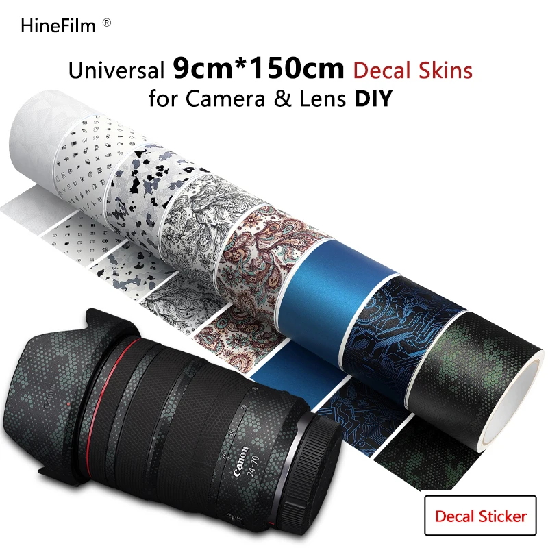 Universal 90mmx1.5m Lens Decal Skin for Sony Lens for Nikon Lens for Fuji Lens Stickers Protector Anti-scratch Cover Film