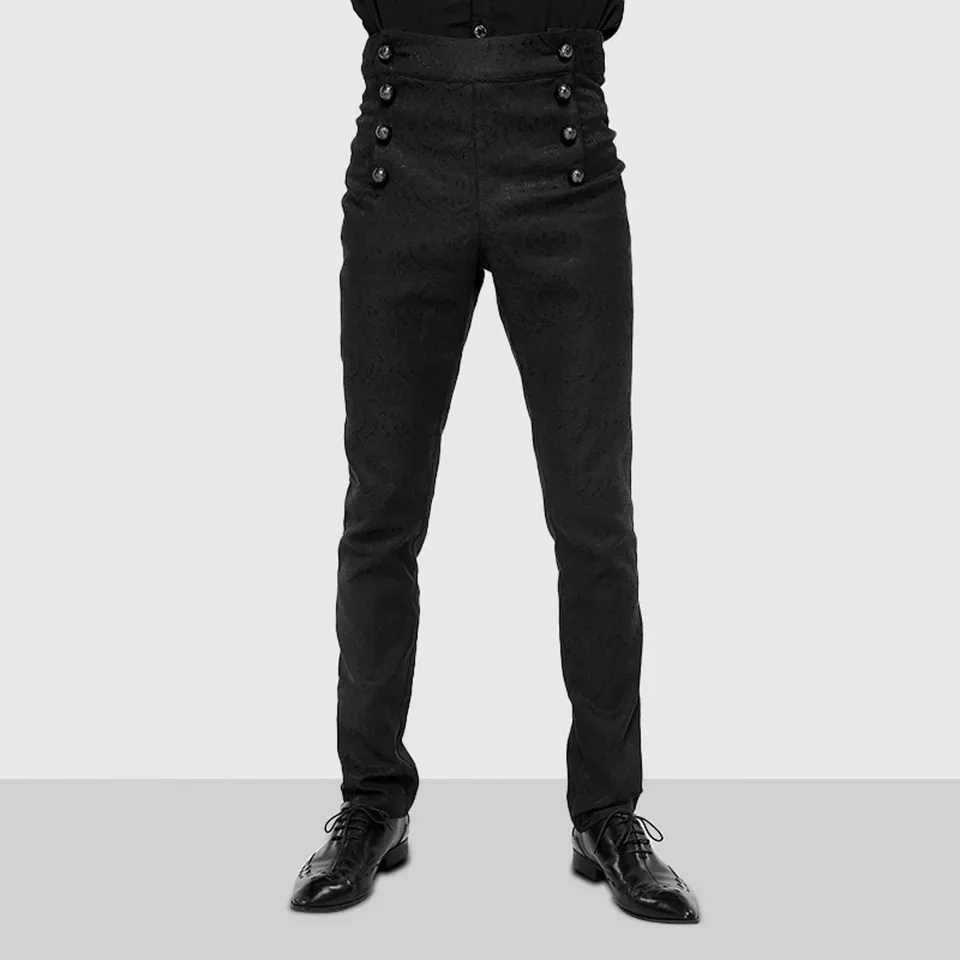 

Fashion Vintage Men Medieval Steampunk Clothing Victorian Pants High Waist Cosplay Costumes Retro Casual Trousers Joggers