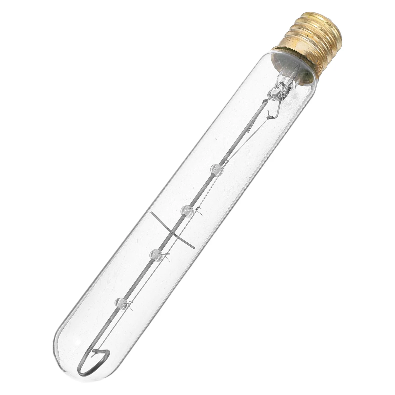 Tubular E17 Refrigerator Light Bulb Vintage Tungsten Filament Brass Base Appliance Replacement Freezer Fridge Light
