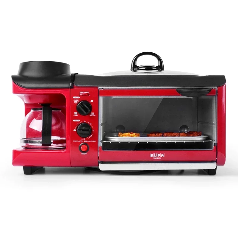 

Three-in-one Multifunctional Breakfast Machine Home Toast Toaster With Grill Tray Coffee Maker Bread Maker