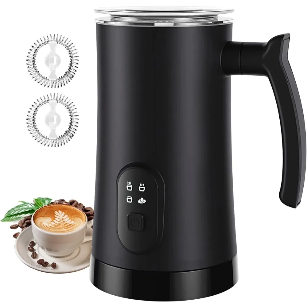 

Milk Frother, 4-in-1 Electric Milk Steamer, 350ml/11.8oz Automatic Frother Machine for Coffee, Warm and Cold Foam, Temperature