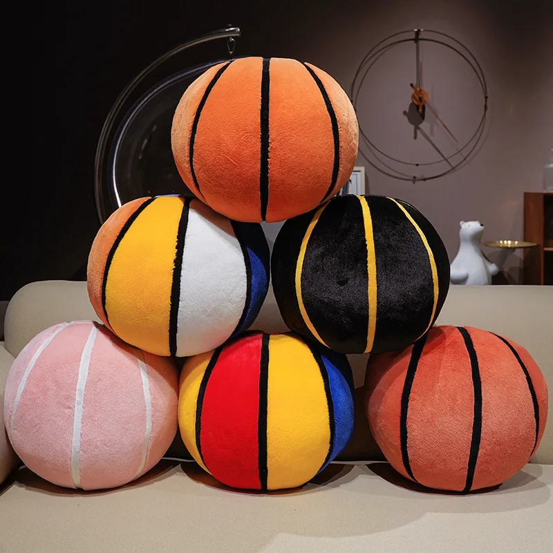 Basketball Plushie Simulation Basketball Throw Pillow Fill Plump Bedroom Decorations Skin-friendly Holiday Gift For Boy And Girl