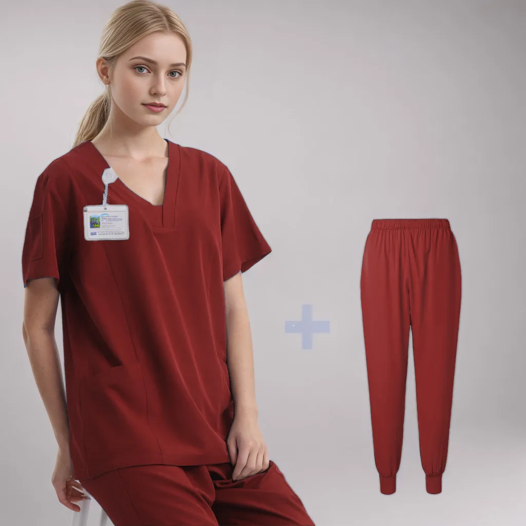 New Style Pen Front Pocket Top And Pants Doctor Wear Medical Uniform Suits Wholesale Nurse Scrubs Uniformes