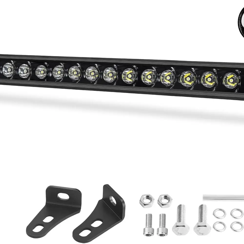 

Ultra Slim 18 160W Single Row LED Light Bar for Off-Road Vehicles - Waterproof and Suitable for Trucks, UTVs, and Marine Use