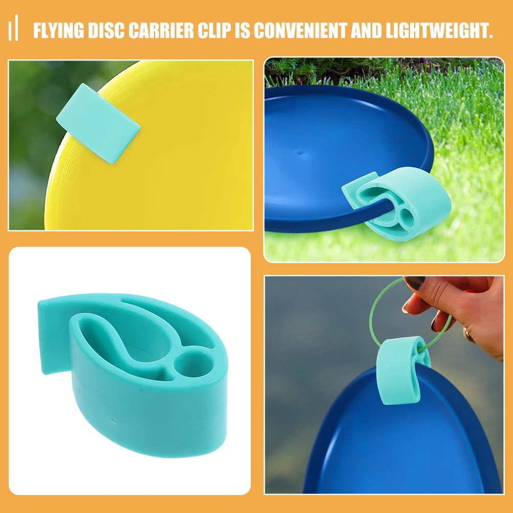 2 Pcs Clip Plastic Flying Disc Holder Tabletop Elasticity Carrying Supply Portable Carrier Accessory Small Elastics