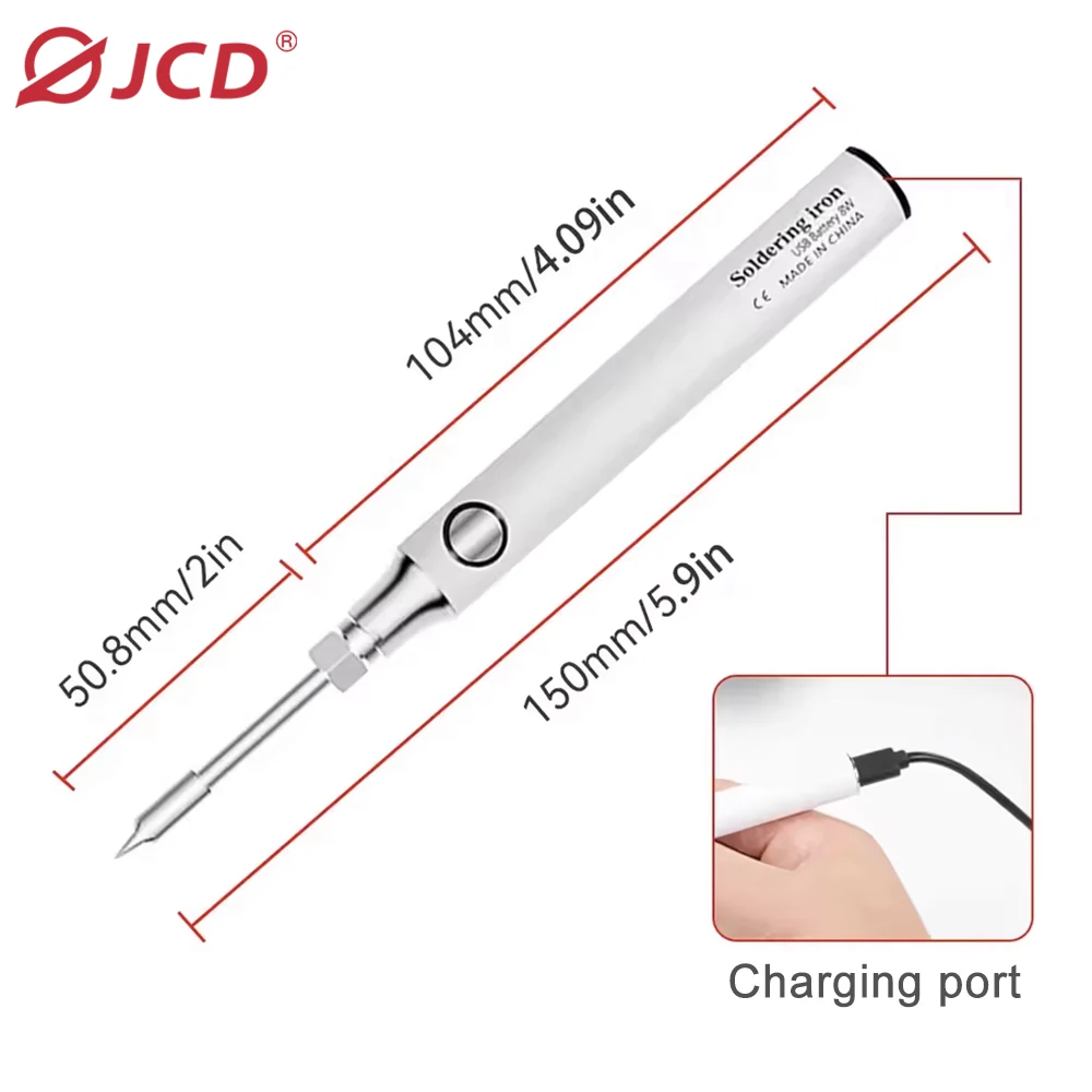 Soldador USB con carga inalámbrica, soldador eléctrico de 5V y 8W, herramientas de soldadura de reparación portátiles recargables de litio de carga rápida