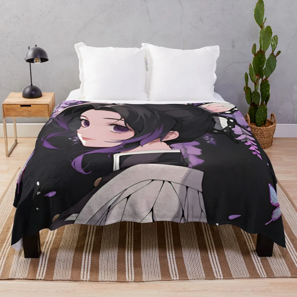 Shinobu DS Cute Anime Girl Throw Blanket Winter beds christmas gifts Shaggy Blankets