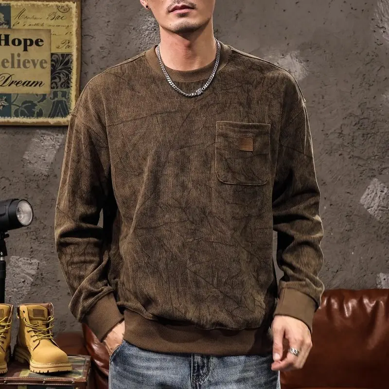 

Men's Sweatshirt Casual Loose Round Neck Printed Long Sleeve Hoodies T-Shirt
