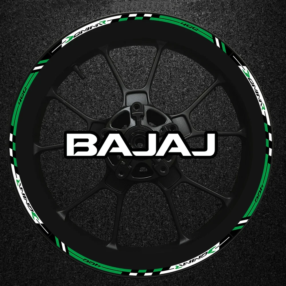 For Bajaj Dominar 400 17 Inch Motorcycle Reflective Wheel Hub Stickers Racing Moto Rim Inner Stripe Tape Decals Accessories