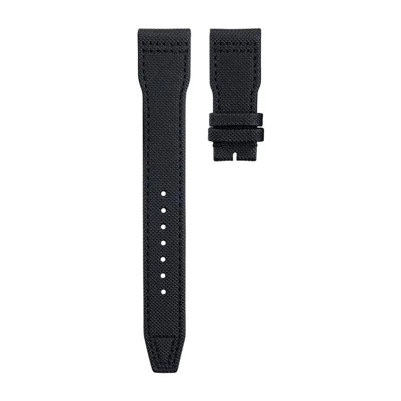 Nfr 20mm bis 22mm Nylon Canvas Leder Uhren armbänder für iwc Spitfire Mark 18 Portugieser Portofino Pilot iw3777 Armband