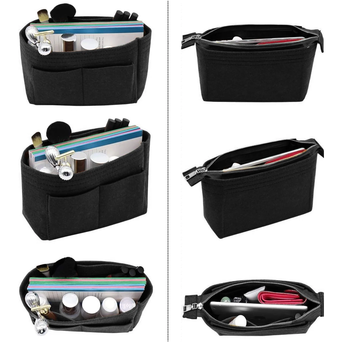 Bag Organizer,Insert purse organizer with 2 packs in one set fit for LV NeoNoe Noé Series perfectly