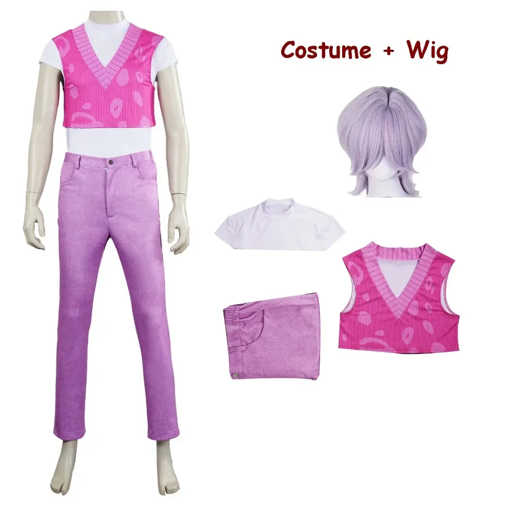 

2026 Saja Boys Mystery Косплей Костюм Mystery Фиолетовый Парик Мужской Хэллоуин Карнавальная Вечеринка Ролевой Костюм Наряд Для Детей