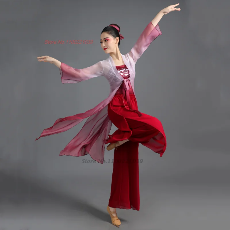 costume-de-danse-traditionnelle-chinoise-ensemble-haut-pantalon-hanfu-de-couleur-degradee-robe-de-spectacle-sur-scene-retro-costume-de-danse-folklorique-ancienne-2025