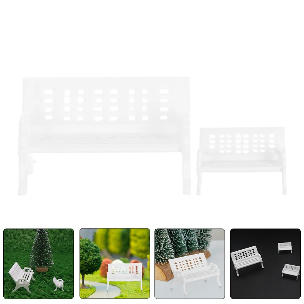 

6 Pcs Mini Chair Dollhouse Items Accessories Furniture Bench Furnishings Plastic Model