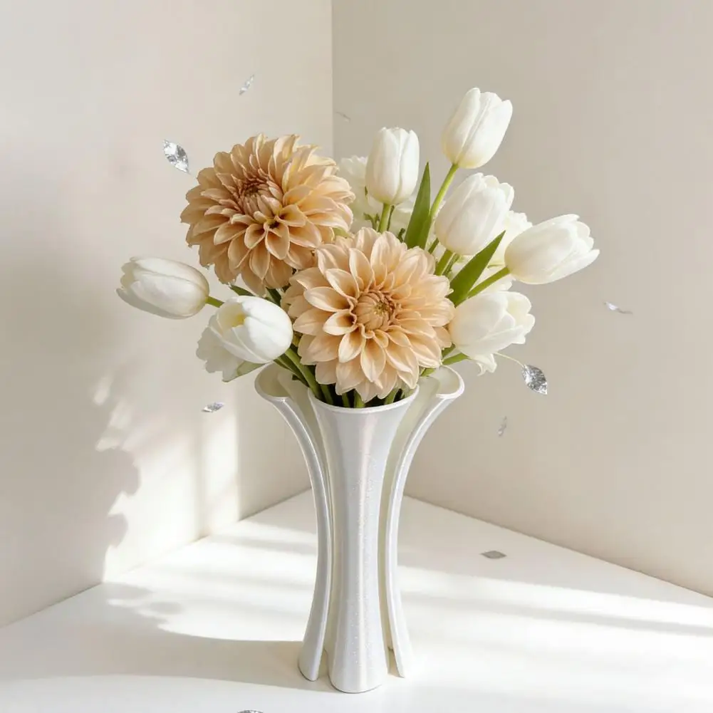Bedroom Ornament Modern 3d Printed Vase Artistic Flower Centerpiece Elegant Table Decor Vase for Fresh Flowers Artificial Plants