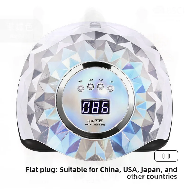 Y13 268W High-Power Nail Lamp UV/LED Double Light Source with 60 Lamp Beads Hand Baking Lamp for Nail Art Therapy