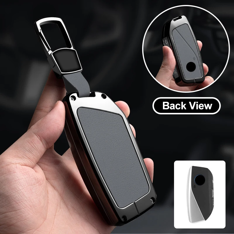 Zinc Alloy Car Key Case Cover for BMW X1 U11 X7 G07 XM G09 i7 7 Series G70 LCI iX I20 U06 G81 M3 2023 Protector Accessaries