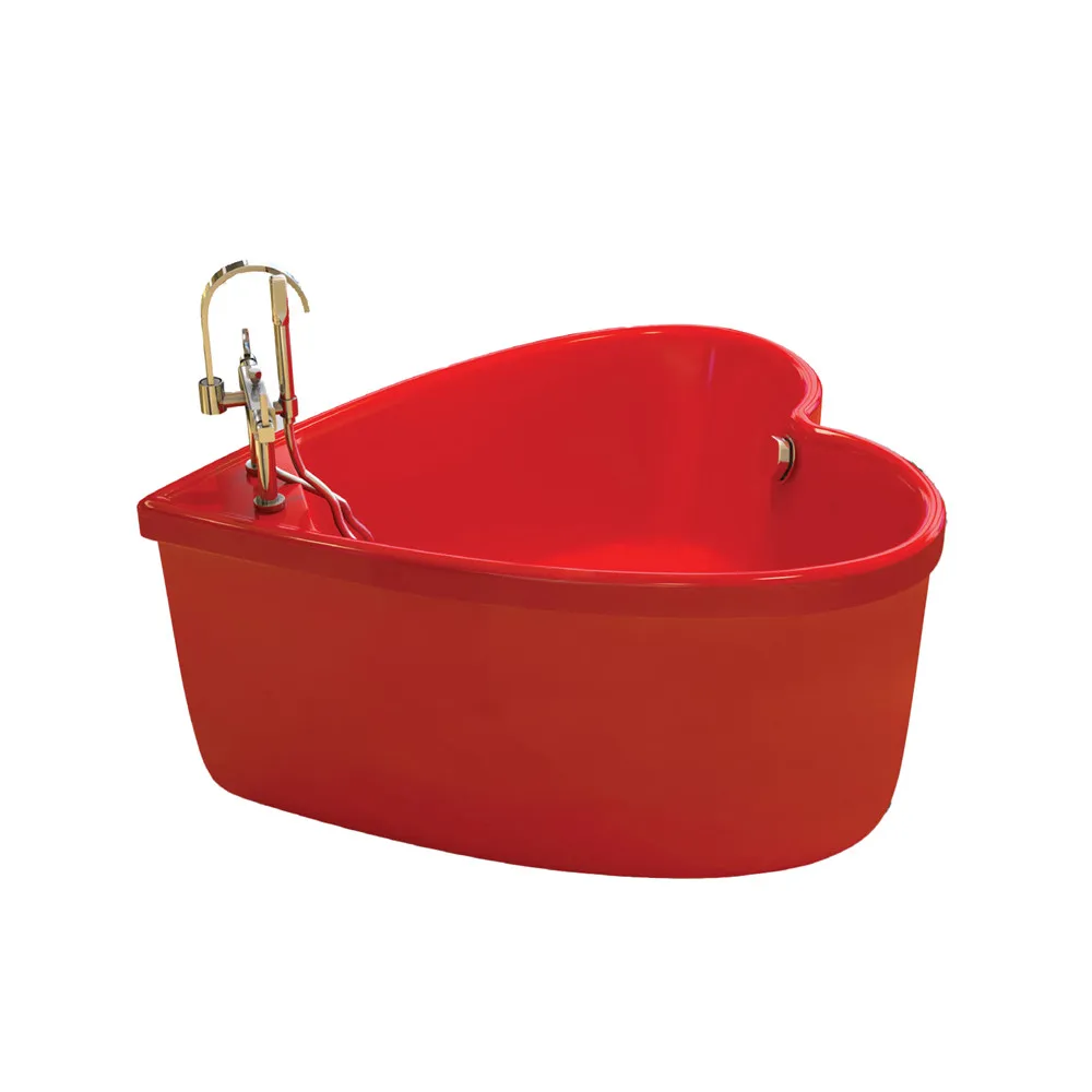 Picture 7: New Design Blue Heart Shape Washing Bath Tub Freestanding Hot Tub