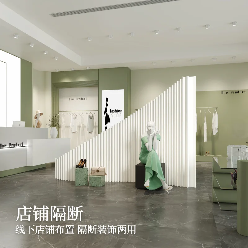Source factory partition fake wall, new type of sloped paper screen, clothing store, office and commercial use for shielding