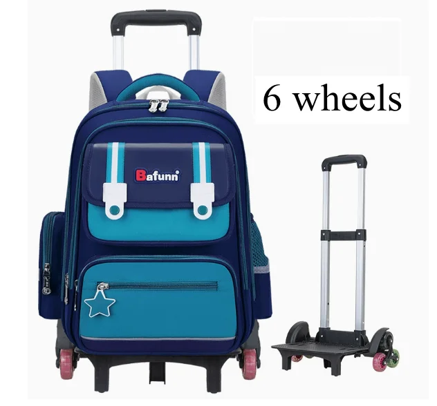 حقيبة ظهر مدرسية بعجلات للبنات حقائب ظهر بعجلات مدرسية للأولاد في المدارس الابتدائية حقائب ظهر مدرسية متدحرجة #4