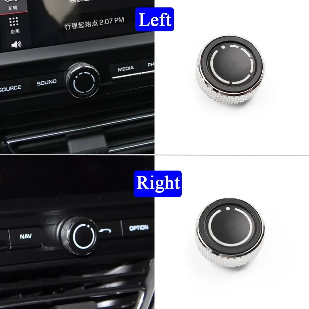 Car Audio Volume Radio Knob Cover CD Multimedia Control Switch Buttons For Porsche Cayenne 7P5 Panamera 970 Macan 95B 95B9195