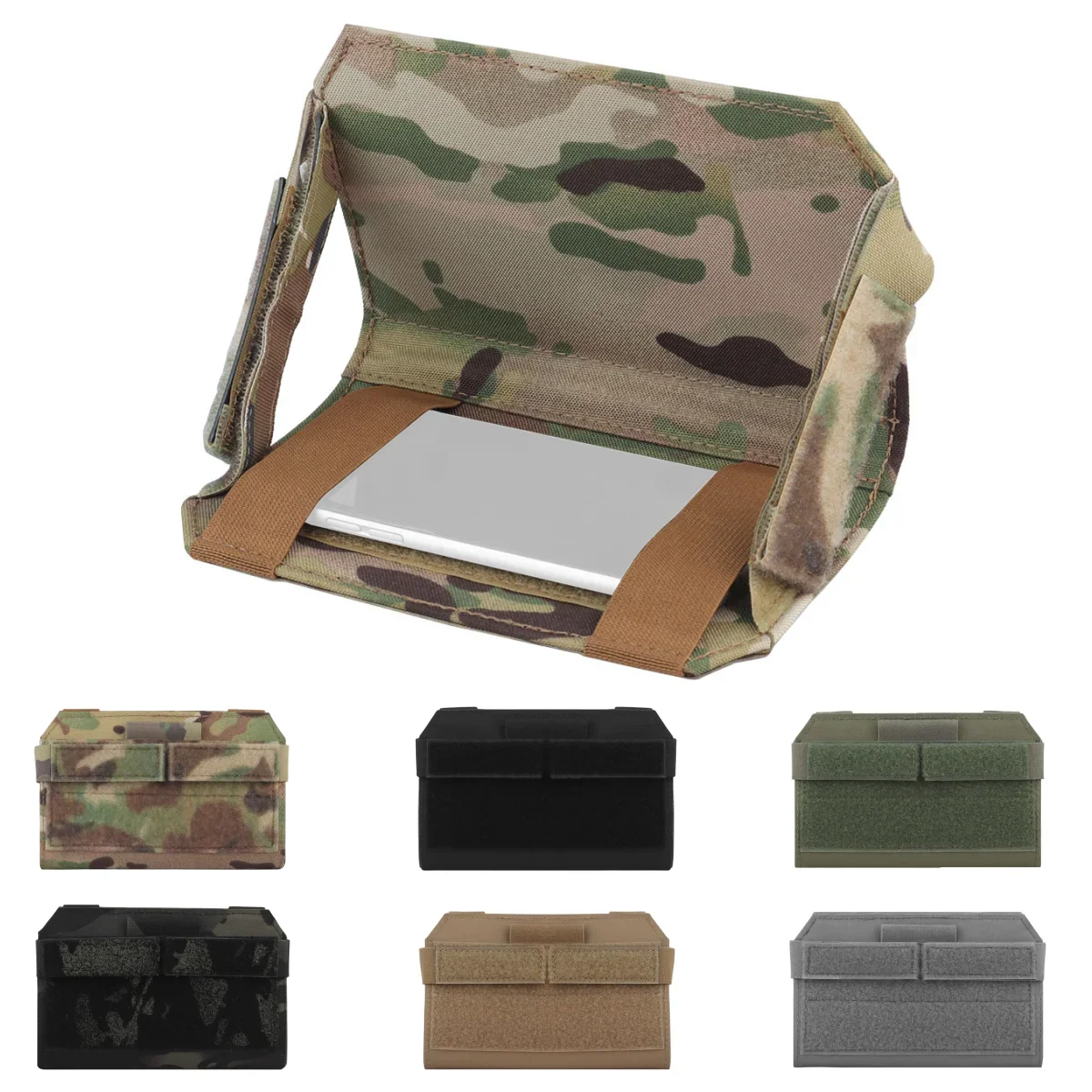 Tactical Phone Bag MOLLE Hunting Vest Front Panel Map Stand Portable Bag Practical Outdoor Phone Navigation Board