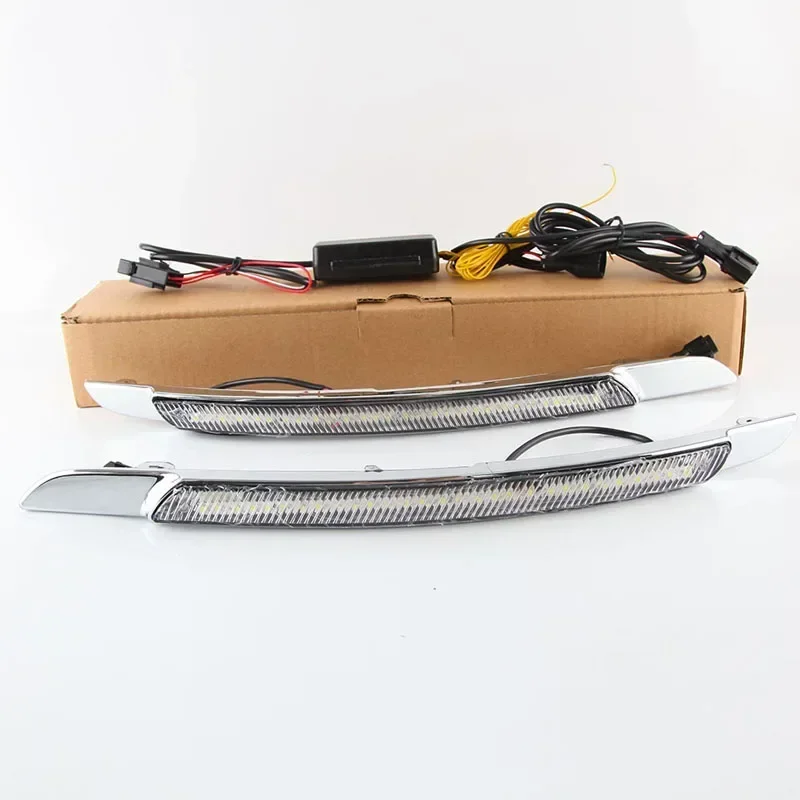 

Car LED DRL Daylights For Nissan Altima Teana J32 2008 - 2012 2013 Yellow Turn Signal Daytime Running Headlamps Driving Lamp