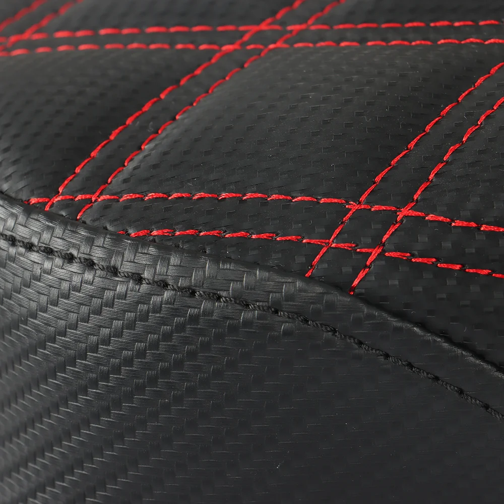 

Motorcycle Stitch Carbon Fiber Gripper Step 2 Up Seat Red Lattice Replacement for Touring Model 2008-2015 2016-2020