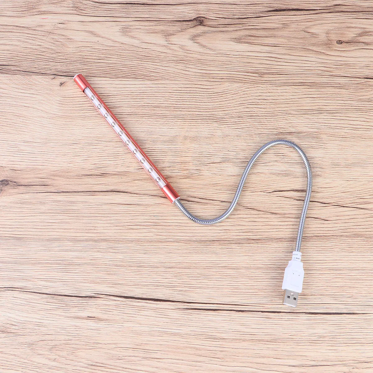 

10 Led Usb Night Lamp Metal Flexible Gooseneck Light Desk Bed Office Home Reading Study Eye Protection Red Small Book Light Pc