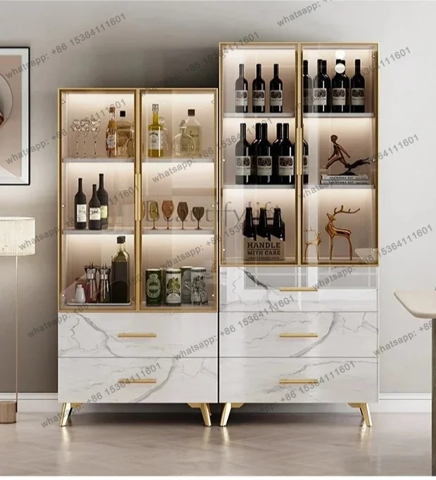 PG Nordic Partitions Bar Cabinet Multifunctional Designer Standing Wine Cabinet Luxury Storage Mobile Repisa Furniture For Roo