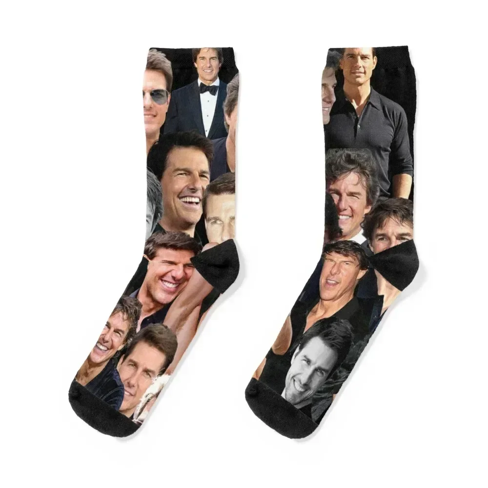 tom cruise photo collage Socks colored sheer Male Socks Women's