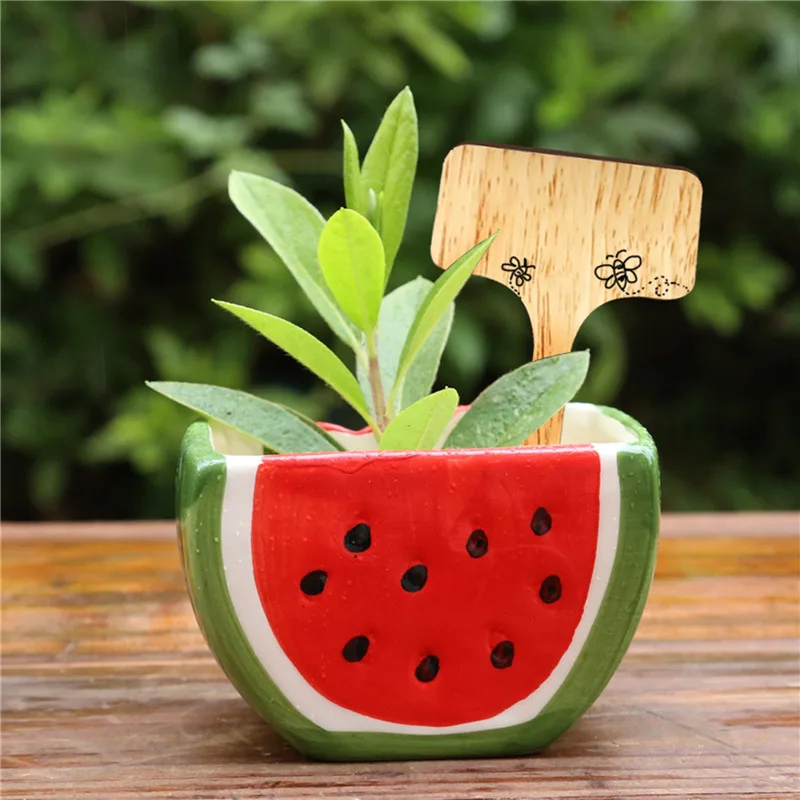 30/50pcs T-Type Bamboo Plant Labels Eco-Friendly Wooden Plant Sign Tags Garden Markers For Seed Potted Herbs Flowers Tools