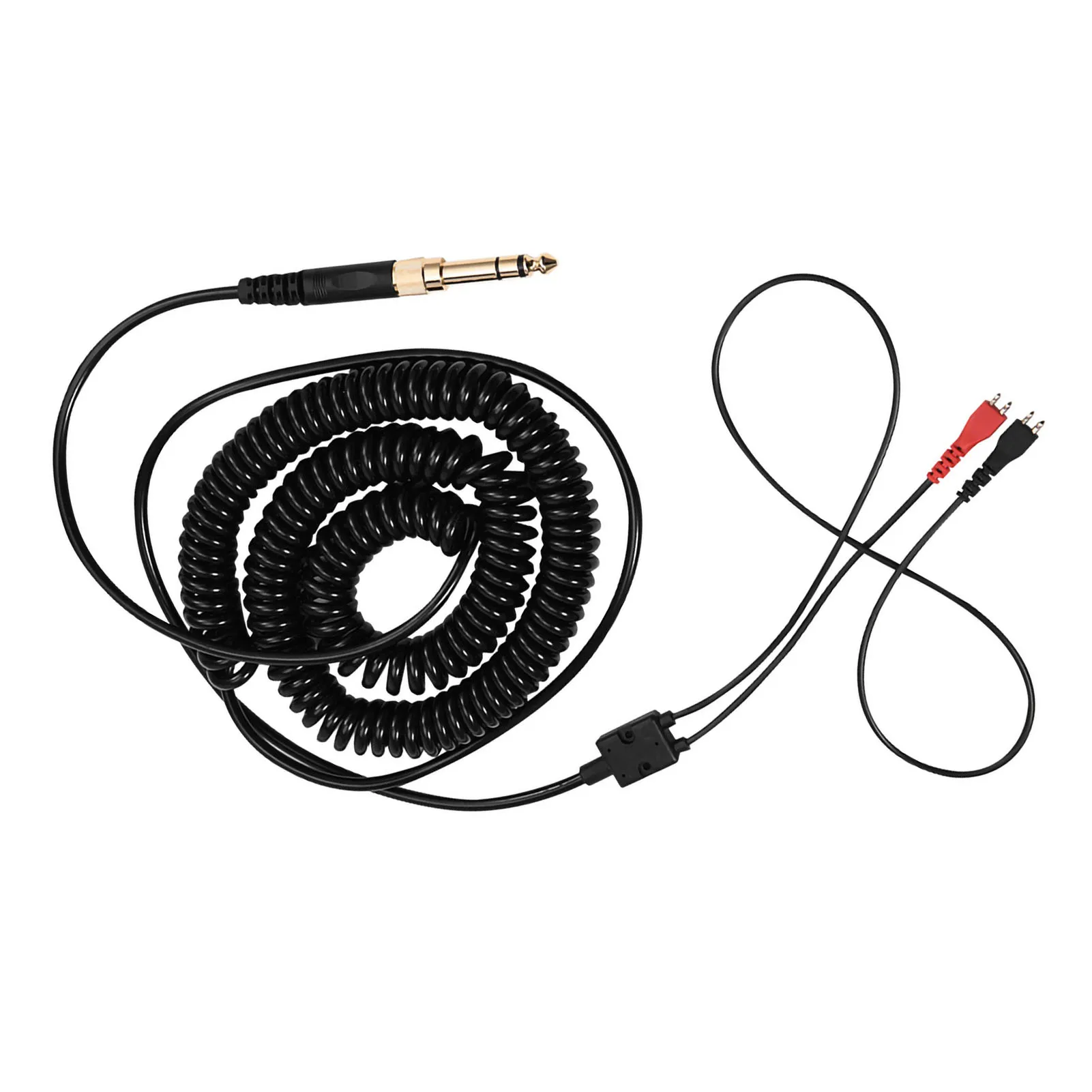 Earphone Spring Wire Avoid Interference Headphone Audio Cable Flexible High Definition 2m Length Earphone Audio Cable