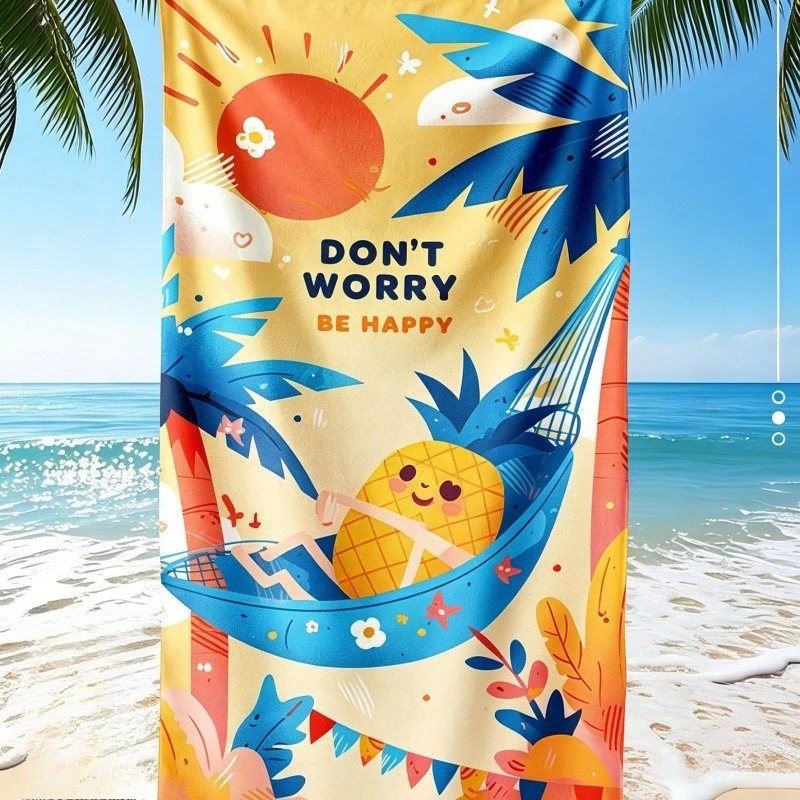 Newest Beach Sand Towel Cute Pineapple Hammock Palm Tree Summer Beach Towel Quick Microfiber Pool Bath Quick Dry Travel Towel