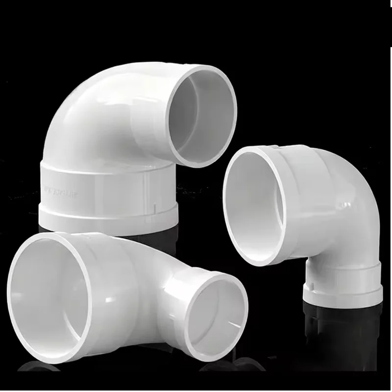 2Pc 50mm 75mm 110mm160mm White Pvc Reducing Elbow Connector Aquarium Drainage Pipe Fitting Garden Irrigation Water Pipe Fittings