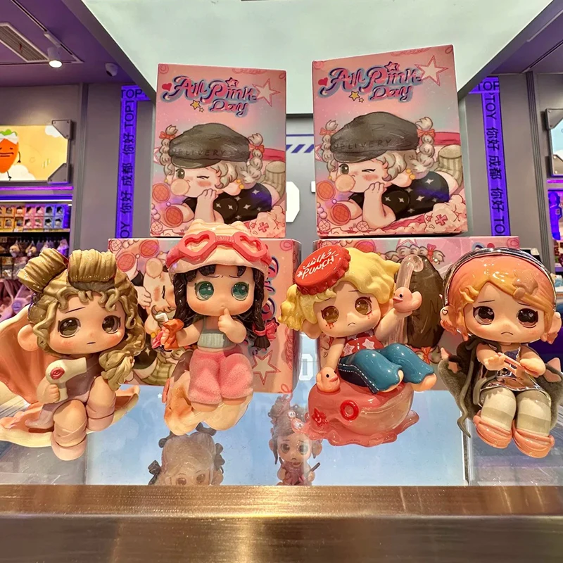 

Genuine Oona V2 All Pink Day Series Blind Box Toys Cute Action Figures Trendy Model Cartoon Desk Decor Adult Kids Surprise Gifts