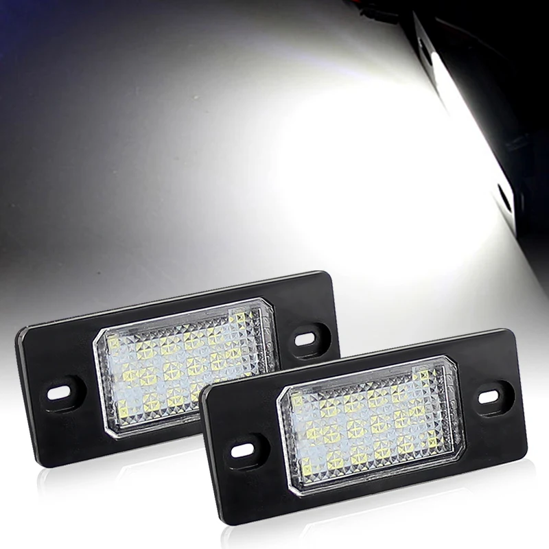 2pcs LED Number License Plate Light Lamp Error Free 1J5943021D 1J5943021A for VW Bora Golf 4 5 Wagon Passat Tiguan Touareg Mk1