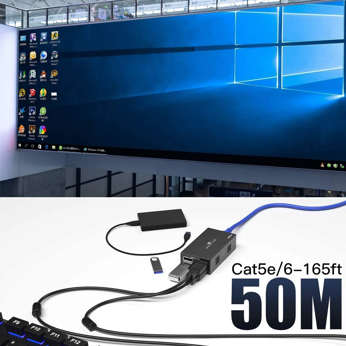 TLT-ANK 1080P @ 60 Гц 200 м HDMI видео удлинитель через IP поддержка одного передатчика ко многим приемниками