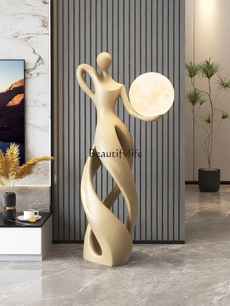 

Artistic figure floor-to-ceiling ornament lamp abstract sculpture ornament housewarming gift