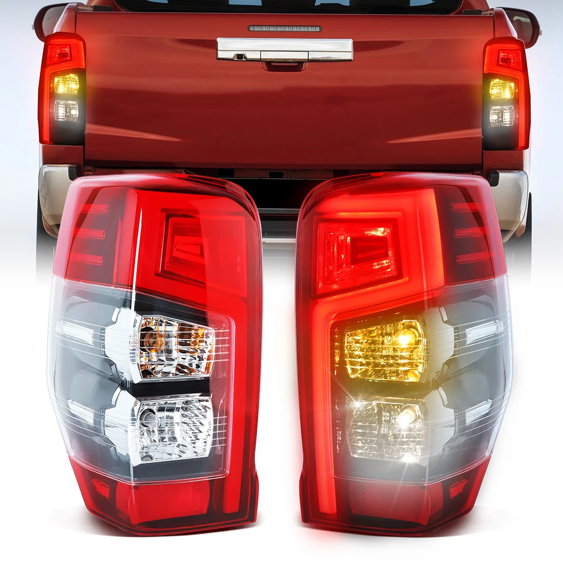

Для Mitsubishi Triton L200 2019-2022 светодиодный комплект модификации заднего фонаря, стоп-сигналы поворота, задние фонари для автомобиля