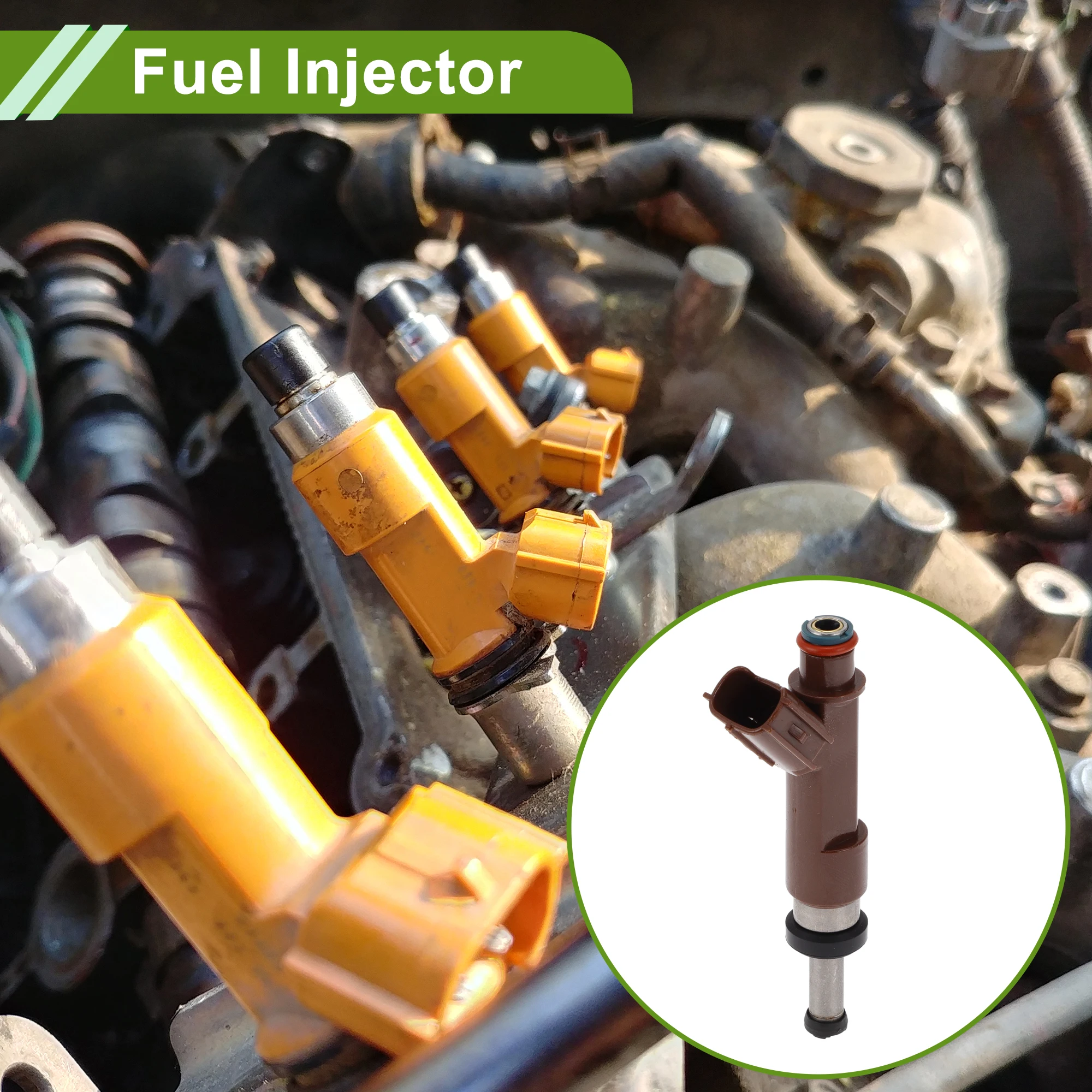 X Autohaux Автоматическая топливная форсунка для Toyota для Lexus NSP120 1NRFE 1.3L 1 шт. Пластиковый металлический 2-контактный 12 отверстий Дисковый автомобильный топливный инжектор