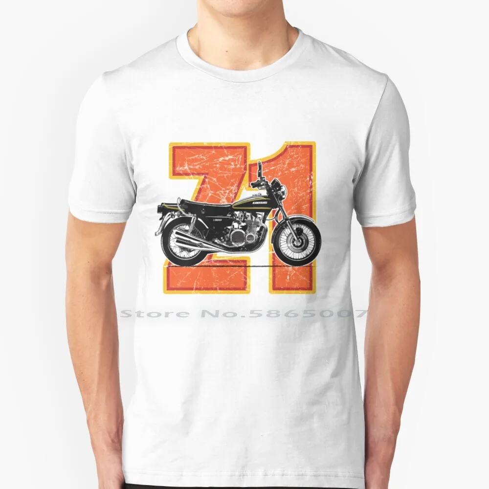 Z1-The Widow Maker 100% Cotton T Shirt Z1 Bengalrose 70s Motorcyle Motorbike Dream Bike Widow Maker Motorcycle Classic