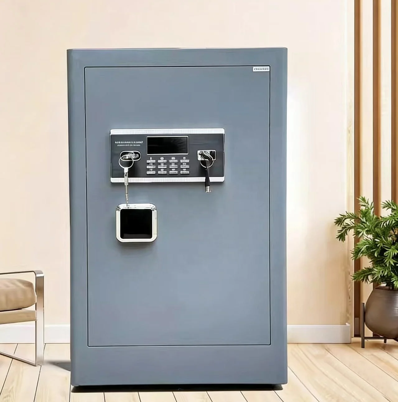 Home Steel Safe Box Digital Keypad Key Waterproof Fireproof Anti-theft Safety Box Smart Alert Mute Mode For Documents Valuables
