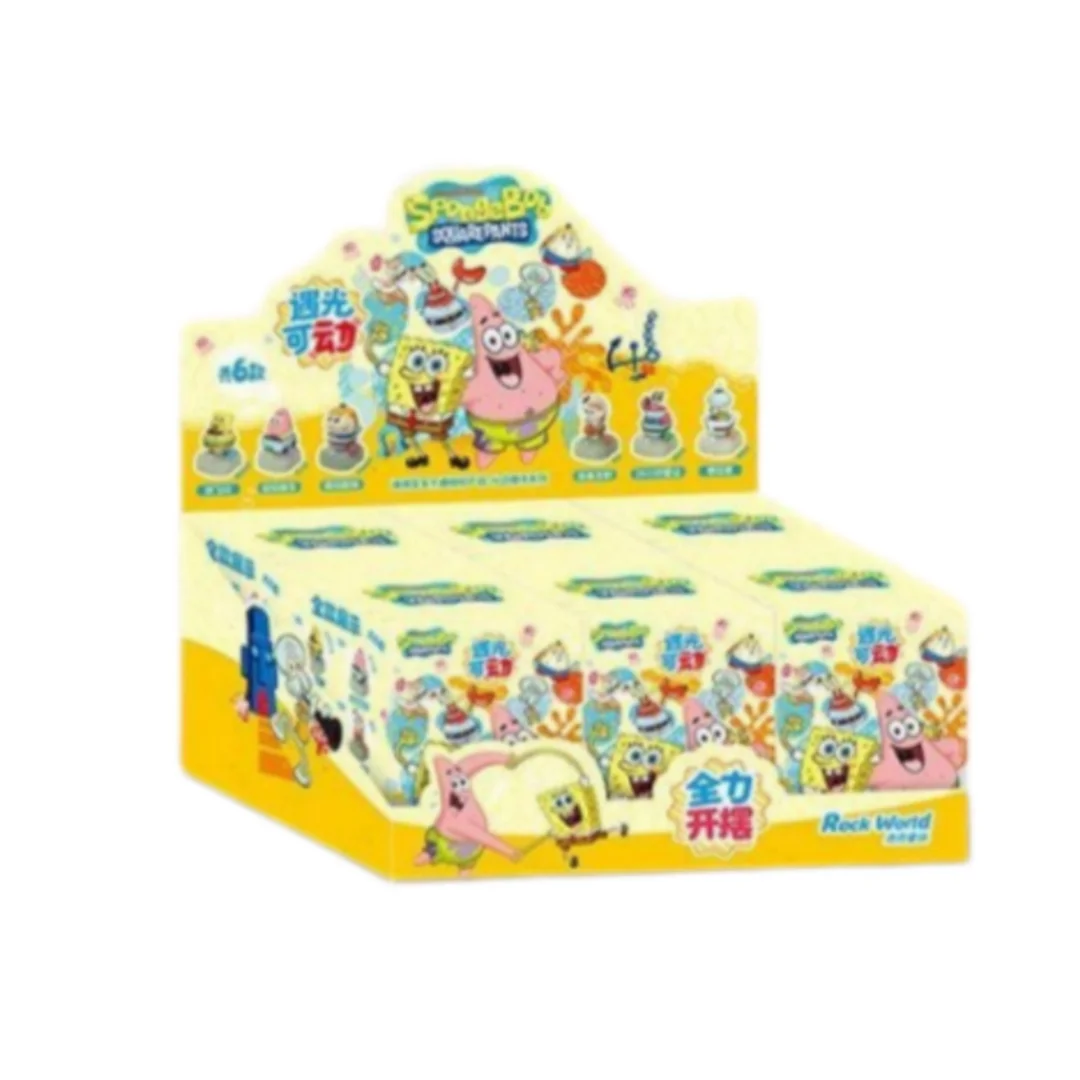 Nickelodeon Bikini Bottom Light Powered Swing Blind Box SpongeBob Patrick Squidward Car Dashboard Ornament Birthday Gift