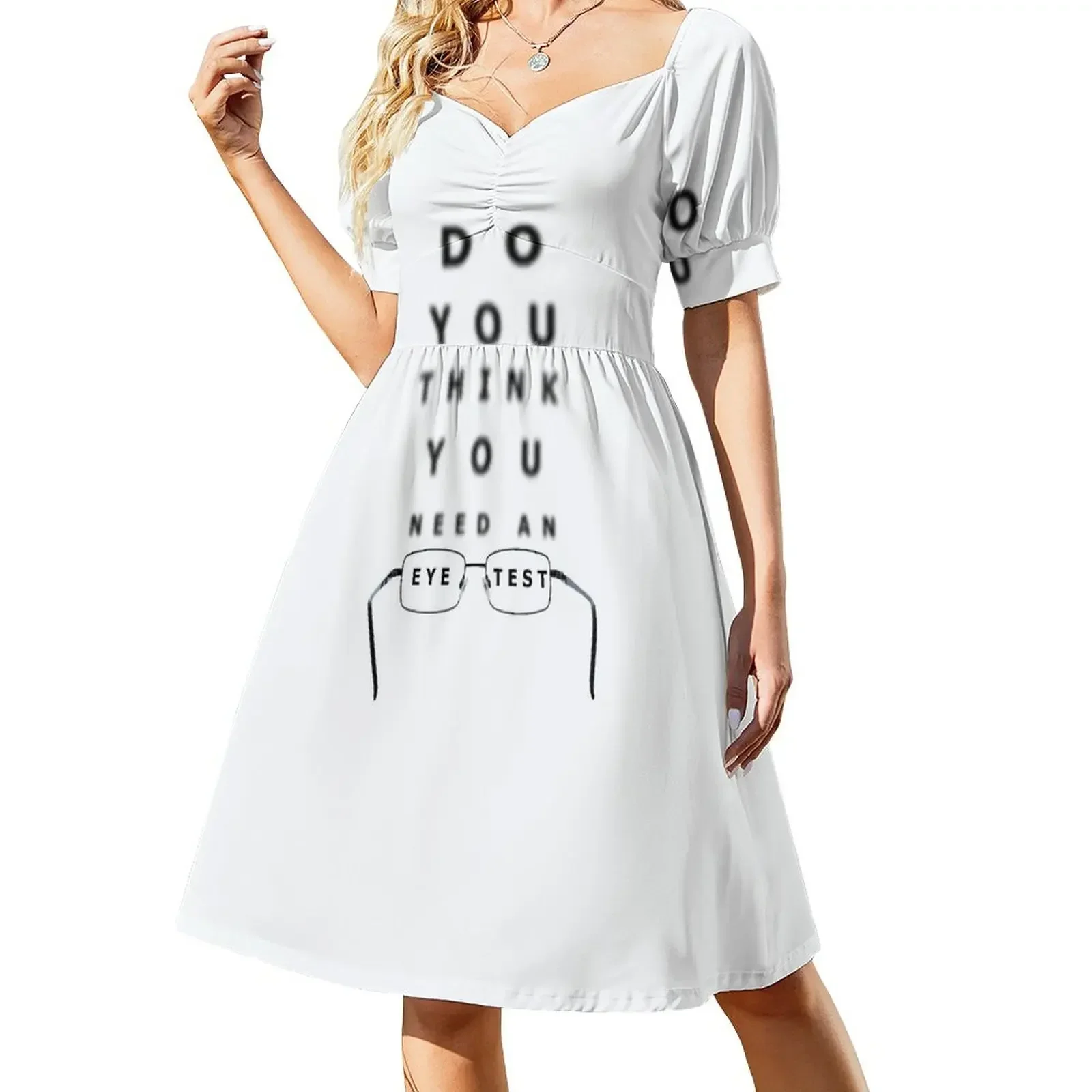 

Eye Test Chart Short-Sleeved Dress elegant dress clothes for women