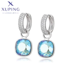 Xuping Jewelry Fashion Charm Jewellery Crystal Drop Earrings with High Quality Rhodium Color for Women Party Gift A00606268