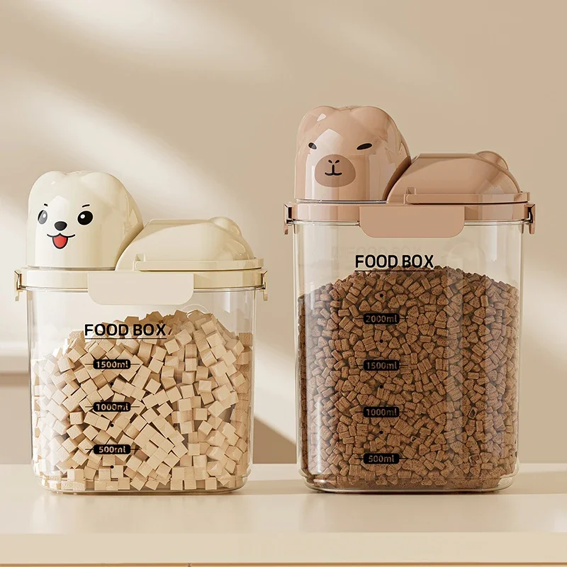 

Airtight Food Storage Container Large Capacity, Transparent Kitchen Organizer for Grains Pet Food & Dry Goods Storage